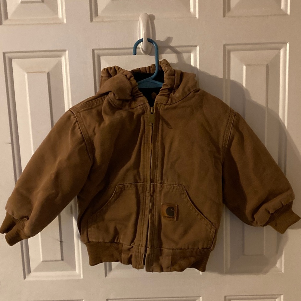 Kids Carhartt Brown Hooded Jacket